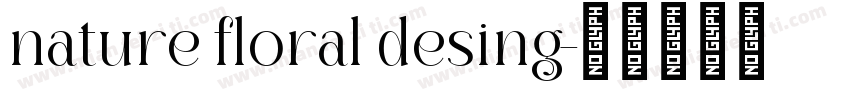 nature floral desing字体转换